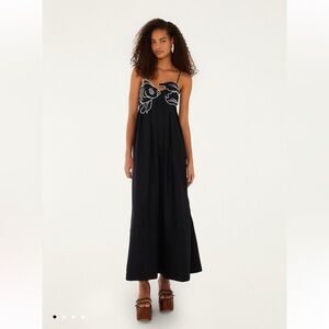 NWT Viral Iconic Farm Rio Black Fish Dress Koi Size M Medium